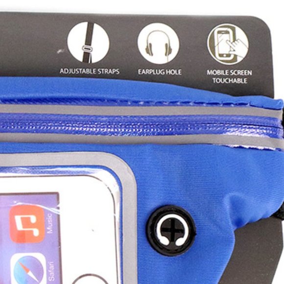 UNISEX Workout Sport Waist FANNY PACK with CELLPHONE Sleeve EARPHONE Access - Picture 7 of 7